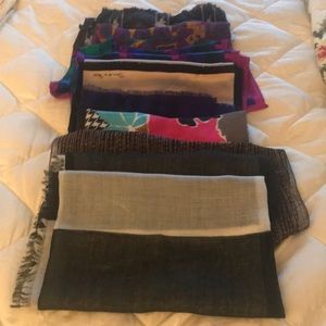 Ladies multi colored scarves